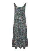 Onlalma Life Poly Noemi Long Dress Aop Knälång Klänning Green ONLY