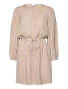 Vila Vipricil O-Neck 7/8 Dress- Noos Beige