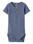 Nbmkab Ss Body Noos Bodies Short-sleeved Blue Name It