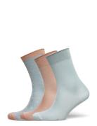 Glitter Socks 3-Pack Lingerie Socks Regular Socks Blue Mp Denmark