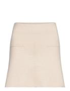 Maiken Merino Skirt Kort Kjol Cream Ella&il