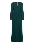 Isobel Long Sleeve Gown Maxiklänning Festklänning Green Bubbleroom
