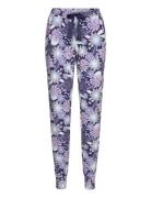 Pant Jersey Lillies Garden Pyjamasbyxor Mjukisbyxor Blue Hunkemöller