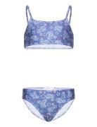 Mango Floral Print Bikini Blå