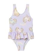 Nmfzuna Swimsuit Box Baddräkt Badkläder Purple Name It