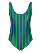 Agnetha Merirosvo Swimsuit Baddräkt Badkläder Green Marimekko