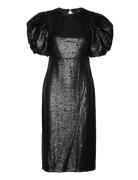 Blair Sequin Dress Knälång Klänning Black Malina