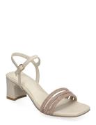 Ginger Sandal Med Klack White Dasia