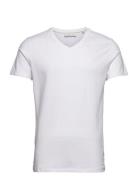 Cflincoln V-Neck Tee Tops T-shirts Short-sleeved White Casual Friday