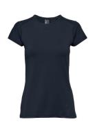 Adv Essence Ss Slim Tee W Sport T-shirts & Tops Short-sleeved Navy Cra...