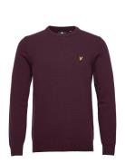 Lyle & Scott Crew Neck Lambswool Blend Jumper Burgundy