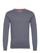 Basic Crew Neck Sweater Tops Knitwear Round Necks Blue Tom Tailor