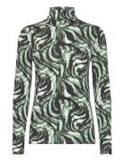 Slhanadi Printed Rollneck Ls Tops T-shirts & Tops Long-sleeved Green S...