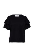 Selected Femme Slfrylie Ss Florence Tee M Noos Svart