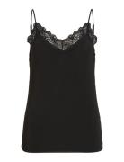 Objleena New Lace Singlet Noos Tops T-shirts & Tops Sleeveless Black O...