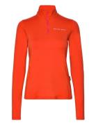 Light Thermo Half Zip Sport T-shirts & Tops Long-sleeved Orange Röhnis...
