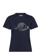 W Marina Graphic Ss Tee Sport T-shirts & Tops Short-sleeved Navy Musto