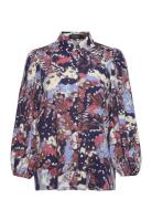 Slmayana Stefani Shirt Tops Shirts Long-sleeved Multi/patterned Soaked...