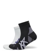 Asics 2Ppk Cushion Run Quarter Sock Svart