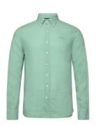 Linen Shirt Tops Shirts Casual Green Sebago