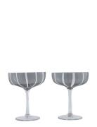 OYOY Living Design Mizu Coupe Glass - Pack Of 2 Grå