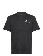 Ua Rush Energy Print Ss Sport T-shirts Short-sleeved Black Under Armou...