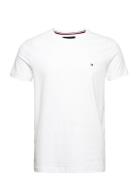 Core Stretch Slim C-Neck Tee Tops T-shirts Short-sleeved White Tommy H...