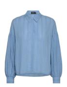Slamanza Shirt Blouse Ls Tops Blouses Long-sleeved Blue Soaked In Luxu...