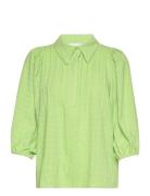 Halnamw Blouse Tops Blouses Long-sleeved Green My Essential Wardrobe