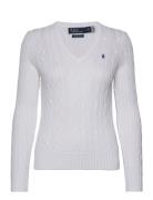 Polo Ralph Lauren Cable-Knit Cotton V-Neck Sweater Vit