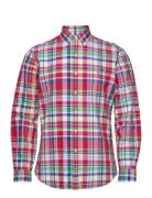 Custom Fit Plaid Oxford Shirt Tops Shirts Casual Red Polo Ralph Lauren