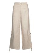 Lavitamw Cargo Pant Bottoms Trousers Wide Leg Cream My Essential Wardr...