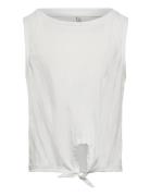 Kogelisa S/L Knot Top Jrs Tops T-shirts Sleeveless White Kids Only