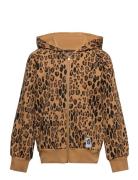 Basic Leopard Zip Hoodie Tops Sweat-shirts & Hoodies Hoodies Multi/pat...