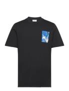 Adv Floral Tee Sport T-shirts Short-sleeved Black Adidas Originals