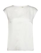 Ianno1 Tops Blouses Short-sleeved White BOSS
