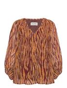 Ihilly Ms Tops Blouses Long-sleeved Brown ICHI