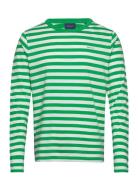 Striped Ls Tops T-shirts Long-sleeved Green GANT