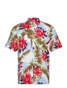 Vintage Hawaiian S/S Shirt Tops Shirts Short-sleeved Blue Superdry
