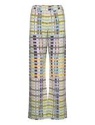 Marc, 1774 Structure Stretch Bottoms Trousers Flared Multi/patterned S...