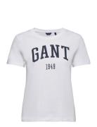 Logo Ss T-Shirt Tops T-shirts & Tops Short-sleeved White GANT