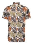 Johan Tropical Vibes Shirt Ss Tops Shirts Short-sleeved Beige Kronstad...