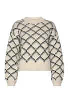 Slfolivia Ls Cropped Knit O-Neck Tops Knitwear Jumpers White Selected ...
