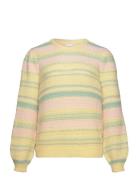 Carsandra Life Ls Stripe Ck Knt Tops Knitwear Jumpers Yellow ONLY Carm...