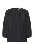 Nixieiw Blouse Tops Blouses Long-sleeved Black InWear