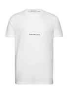Institutional Tee Tops T-shirts Short-sleeved White Calvin Klein Jeans