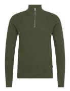 Casual Friday Cfkarlo 0092 Half Zipper Knit Khaki Green