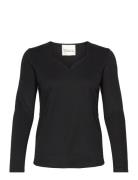 Lanamw Blouse Tops Blouses Long-sleeved Black My Essential Wardrobe