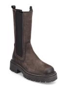 Tyla Nubuck Shoes Boots Ankle Boots Ankle Boots Flat Heel Brown Paveme...