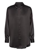 Vmmerle Ls Over Shirt Wvn Ga Tops Shirts Long-sleeved Black Vero Moda